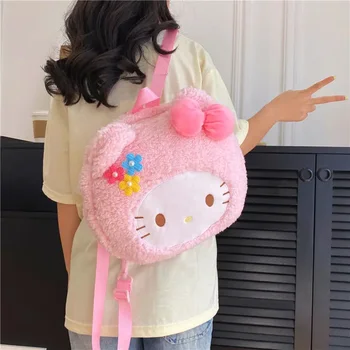Милый рюкзак Sanrio hello kitty для девочек 2023 года выпуска, школьный ранец нового класса melody, модная сумка-мессенджер