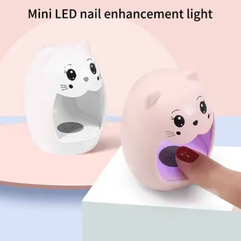 Мини-аппарат для фототерапии, мультяшная лампа для наращивания ногтей на один палец, светодиодное быстросохнущее масло для ногтей, клей, лампа для выпечки USB