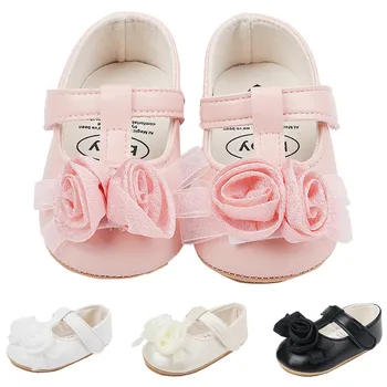 Младенческие Девочки Милый Цветок Обувь Для Малышей Сандалии Одиночные Туфли Обувь Принцессы