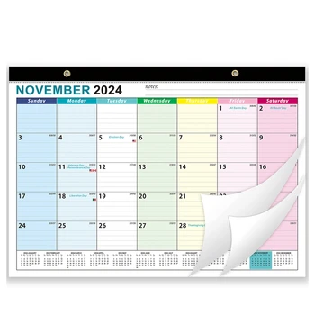 Настенный календарь на 2024 год Тематический настенный календарь на 2024 год, бумага премиум-класса 16.9X12, двухпроводный переплет Простая установка, простота в использовании