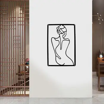 Настенный орнамент Современного абстрактного художественного ремесла В форме женского тела Железный Настенный Кулон для домашнего декора спальни