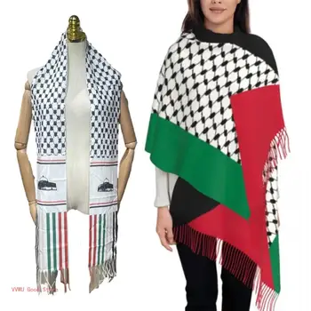 Нежный шарф для молитв для мужчин и женщин, зимний легкий шарф для молитвы, Праздничный Ветрозащитный шарф с длинными кисточками