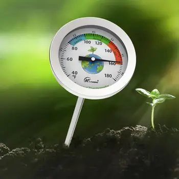 Нержавеющая Сталь 50 см Компостный Почвенный Термометр Тестер Точный Физический Датчик Измерения Температуры Измерительный Инструмент