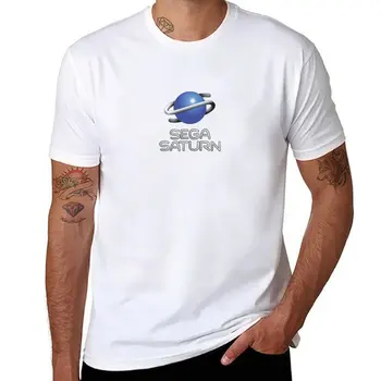 Новая ретро-видеоигра Sega Saturn с логотипом компании, чистая футболка, футболка для мальчика, футболки оверсайз, футболки для мужчин.