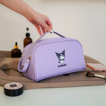 Новая сумка Hello kitty Sanrio из искусственной кожи для девочек, косметичка kuromi, дорожная сумка для хранения Melody, мультяшная милая косметичка