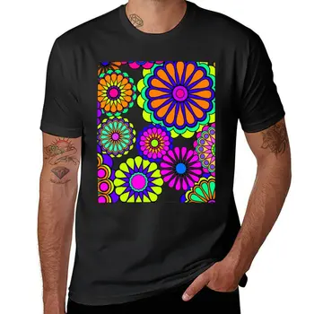 Новая футболка Flower Power в стиле ретро с цветами хиппи, футболка blondie, спортивная рубашка, черная футболка, мужская футболка оверсайз