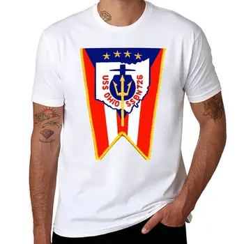 Новая футболка SSBN 726 USS Ohio Crest, мужская одежда, футболки для любителей спорта, черные футболки с аниме для мужчин