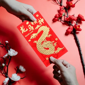 Новогодние Красные конверты, Счастливые деньги, Благословляющие Красные Карманы, Новогодняя Китайская весна, Новогодние Украшения для свадебной церемонии