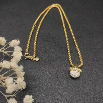 Новое высококачественное женское бриллиантовое ожерелье Оптом В подарок Бесплатная доставка