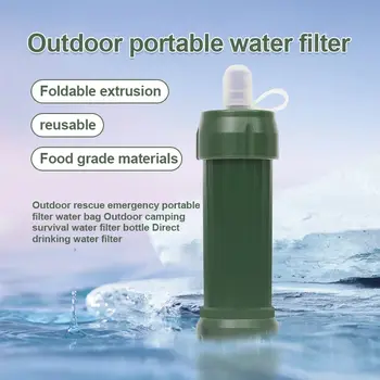 Очиститель воды для выживания, фильтр для воды для выживания, очиститель воды для выживания, 0,01 Микрона, Аварийный уличный фильтр для воды, соломинка для шторма