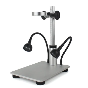Подставка из алюминиевого сплава, USB-подставка для микроскопа, Кронштейн со светодиодной подсветкой, Подставка для стола, рамка для ремонта микроскопа, пайка