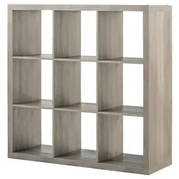 Полка-Органайзер для хранения на 9 Кубов, Деревенский Серый Книжный шкаф, Шкафчик для хранения мебели для гостиной, домашний