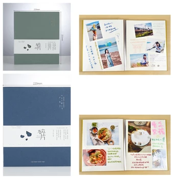 Простые фотоальбомы в пленке, коллекция свадебных и пейзажных открыток, Альбомы для записи счастливых времен роста ребенка
