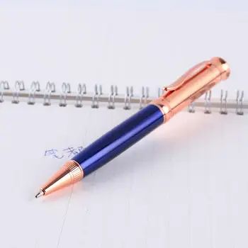 Роскошная металлическая шариковая ручка из розового золота с металлическими шариковыми ручками с индивидуальным логотипом