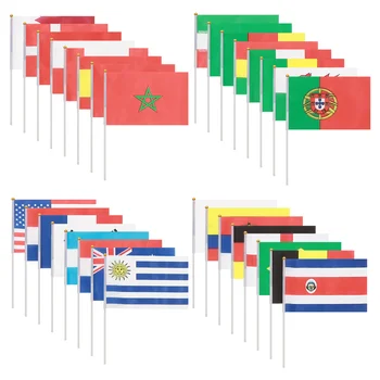 Ручная палочка с национальным флагом, международные флаги стран мира, баннеры для оформления бара и вечеринок, размахивающие флагами стран