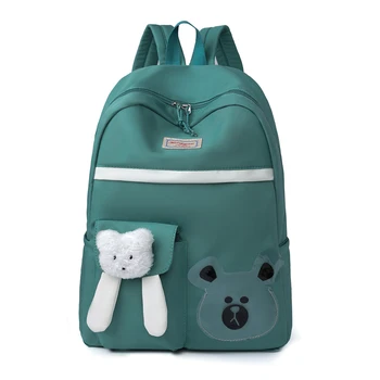 Рюкзак с рисунком Каваи для девочек с мишкой, милый школьный ранец для повседневного использования