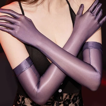 Сексуальные прозрачные перчатки для мужчин и женщин, масляные блестящие обтягивающие варежки, прозрачные ультраэластичные тонкие перчатки для вечеринок и клубов.