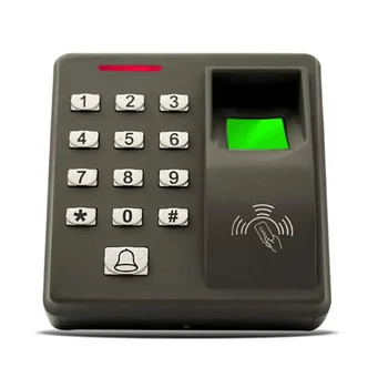 Считыватель идентификационных карт с отпечатками пальцев, клавиатура с паролем, система контроля доступа к двери, комплект + электрический замок для офиса / дома