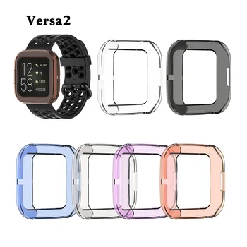Ультратонкий и мягкий, подходит для часов Fitbit Versa2, резиновый материал TPU, защитный чехол наполовину, защитный чехол полностью