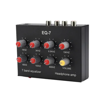 Усилитель автомобильной аудиогарнитуры EQ-7, 7-полосный эквалайзер, 2-канальный цифровой эквалайзер звука