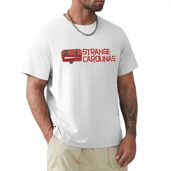 Футболка с горизонтальным логотипом Strange Carolinas, футболки оверсайз, одежда из аниме, футболка для мужчин