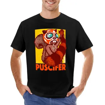 Футболка с рисунком Naughty Puscifer, черный летний топ, кавайная одежда, мужские футболки с рисунком аниме