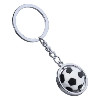 Футбольный мяч Металлическое Кольцо для ключей 3D Спортивный Брелок Вращающийся Шар Брелок для ключей