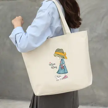 Холщовая сумка, новая женская сумка на одно плечо, студенческая сумка-тоут, сумки для хранения ручной парусной сумки большой емкости