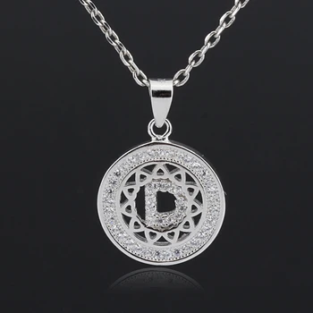 Элегантное ожерелье с подвеской в виде буквы D из стерлингового серебра 925 пробы с прозрачным кубическим цирконием AAA, модные украшения для женщин и девочек