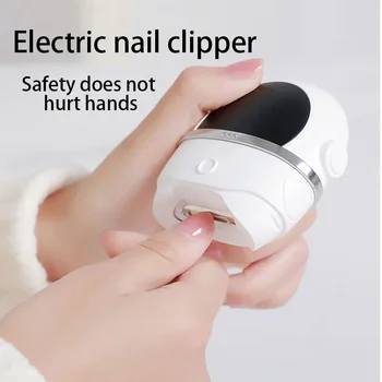 Электрическая машинка для стрижки ногтей, Автоматический Триммер для ногтей, безопасный перезаряжаемый резак для ногтей с пилочкой для ногтей для детей, Портативный инструмент для маникюра